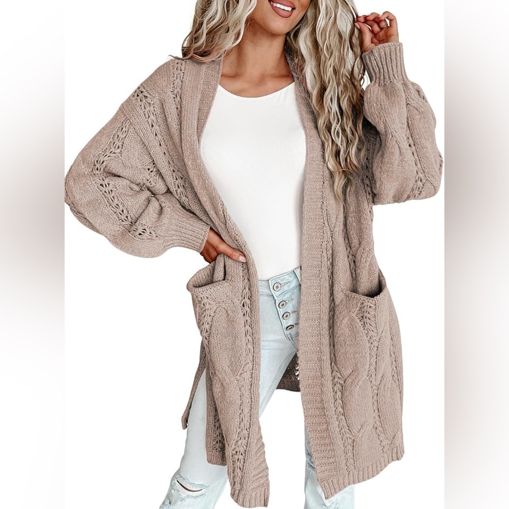 Cozy Knit Cardigan in Warm Apricot